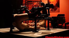 Tied Lesbian Lovers Clamped