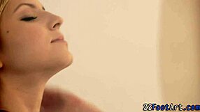 oh wow, petite babe's feet delivering intense footjob and handjob for a massive cumshot on her toes