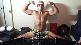 Croatian pornstar Maxxxloadz has some pretty amazing abs and enjoys pretzel bending in a comfort of a stretch machine