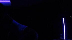Carrie b explores blacklight sex with small tits