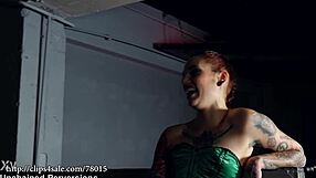 Silvia Rubi teaches harsh water humiliation lessons to her slave.