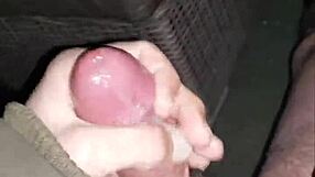 hey, check out bisexual markus77 milking his cum on the park terrace