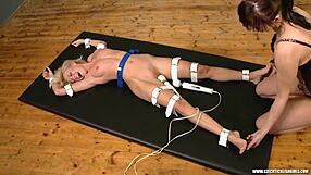 teasing tickling with vibrating dildo leads to intense orgasm