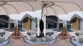 Uncomfortable but Blonde babe Khloe Kapri takes control in VR POV