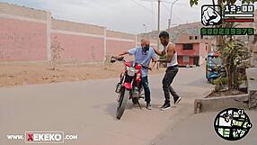 Peruvian Latina cowgirl gets screwed in the street