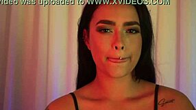 latin girl subtly teases dad's friend while relaxing alone.