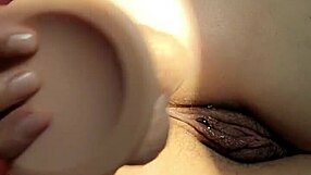 Wife teases wet holes with toys in POV masturbation