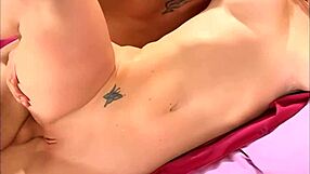 redhead audrey gets her ass fucked hard in cowgirl, then licks it clean and deepthroats wet pussy before creampie