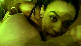 Ebony Beauty Teasingly Sucks A White Shaft In Amateur Scene