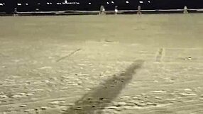 loira do tchan flashing at the beach with style