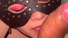 latina teen sucks and gets cum on tits