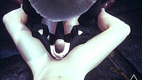 2b from nier says, fuck me in this anime