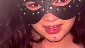 latina teen sucks and gets cum on tits