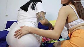 Trying clothes leads to threesome with Moli23 and Lynnscream.