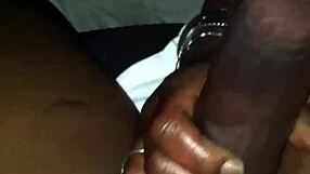 ebony slut puking on that big dick 😈