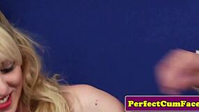 Bigbooty Euro babe facialized in sexy stockings, want a taste?