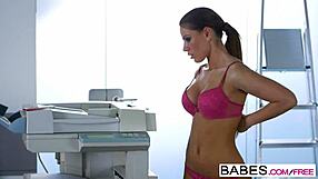 Office workers Charlie Dean and Tyra Moon indulge in forbidden hardcore fucking