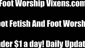 Watch and enjoy our lesbian foot play session if you are a fan of foot fetish