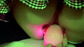 big ass and tits with toys as 18yo boy creams butt cheeks