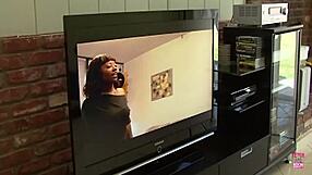 ebony bbw enjoys activities in garage setting