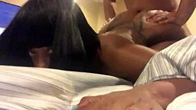 ebony cherokee bends over for doggystyle pov, showcasing her big shaved ass and pussy