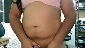 i'm havin fun alone, transsexual mexican masturbatin with dildo