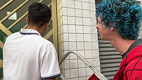 Called guys to fix internet, ended up fucking both in threesome