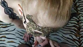 Attractive blonde with passionate oral sex