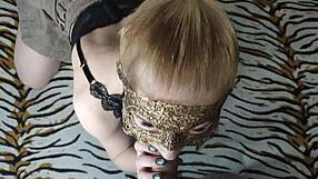 Attractive blonde with passionate oral sex