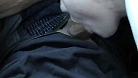hot couple blowjob and fingering on car pov