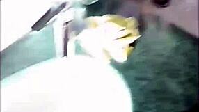 teresa cleans bathroom, i cum on her face!