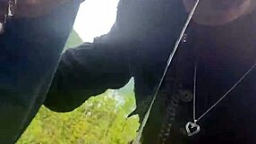 Big ass ebony woman exposes herself and swallows man’s urine near highway