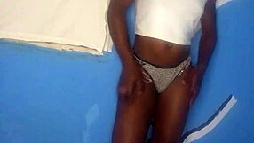 i watch this ebony girl stroke my pussy while standing