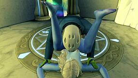 Evil snow queen submits to intense cock domination