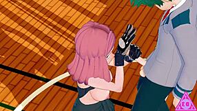 My hero academia adult Mei Hatsume and Midoriya having sex hentai sex video