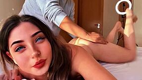 Stepsister horny, I fill her pussy with cum