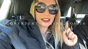 Blonde's big ass gets anal fucked in snowy levrette