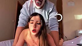 Stepsister horny, I fill her pussy with cum