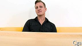 He engages in anal homosexual sex with his partner.