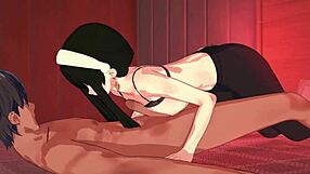 Japanese Hentai 3D animation with large乳 and 使用聲音