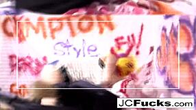 jayden cole and leya falcon play with her asshole