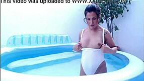 i tease naked by the pool, feeling so exposed and cute