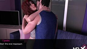 Detailed sex scene with redhead in bedroom from Pine Falls.