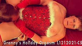 Granny Licks Cum To Orgasm On Holiday