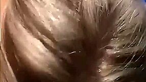 Blonde with huge tits gives awesome blowjob leading to massive cumshot on her chest. Handjob finishes it off.