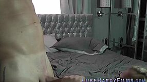 Chubby British MILF aggressively sucks massive tattooed monster cock in hardcore scene