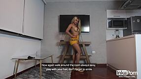 Sandra Black Latina Teen Masturbates Shyly in Casting