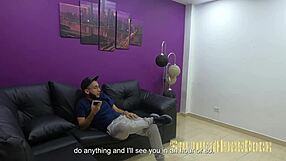 My stepsister blackmails me for more sex after last time, riding hard and squirting