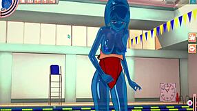Ever seen a Slimegirl in 3D hentai by the pool?