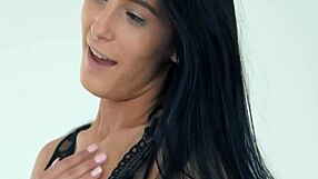 Is This Stunning Teen Beauty Fingering Her Small Tits?